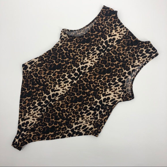 ****SOLD***2XL leopard print stretch body suit forever21 tank - Picture 3 of 4